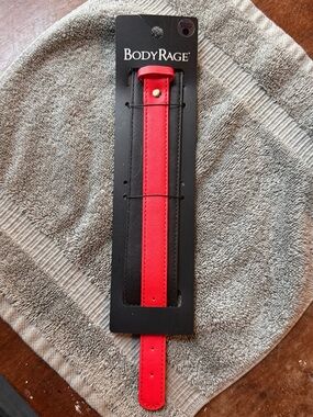 🌟 3/$20 Eligible! NWT BodyRage Red and Black Faux-Leather Bracelet Strap